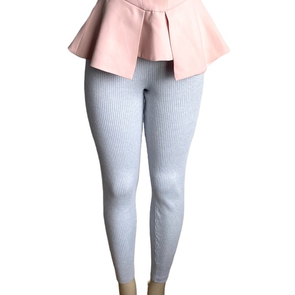 J. Crew Ribbed Ankle High Waisted Pants Leggings Athleisure Tight Loungewear S - Picture 6 of 13